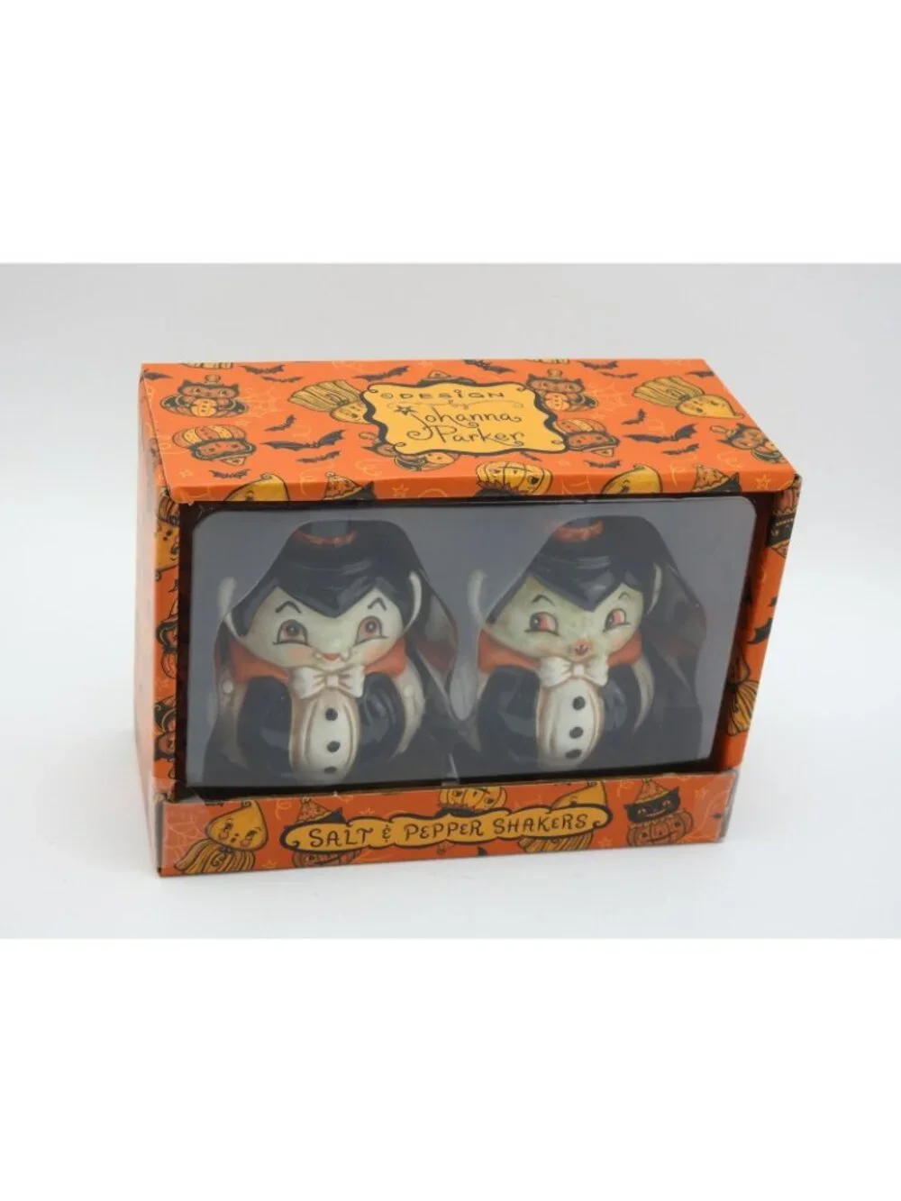 New Halloween Vampire Salt Pepper Shakers Retro Dracula Johanna Parker
